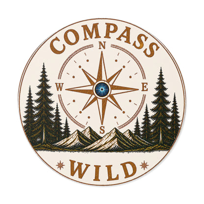 Campfire Round Vinyl Sticker indoor/outdoor