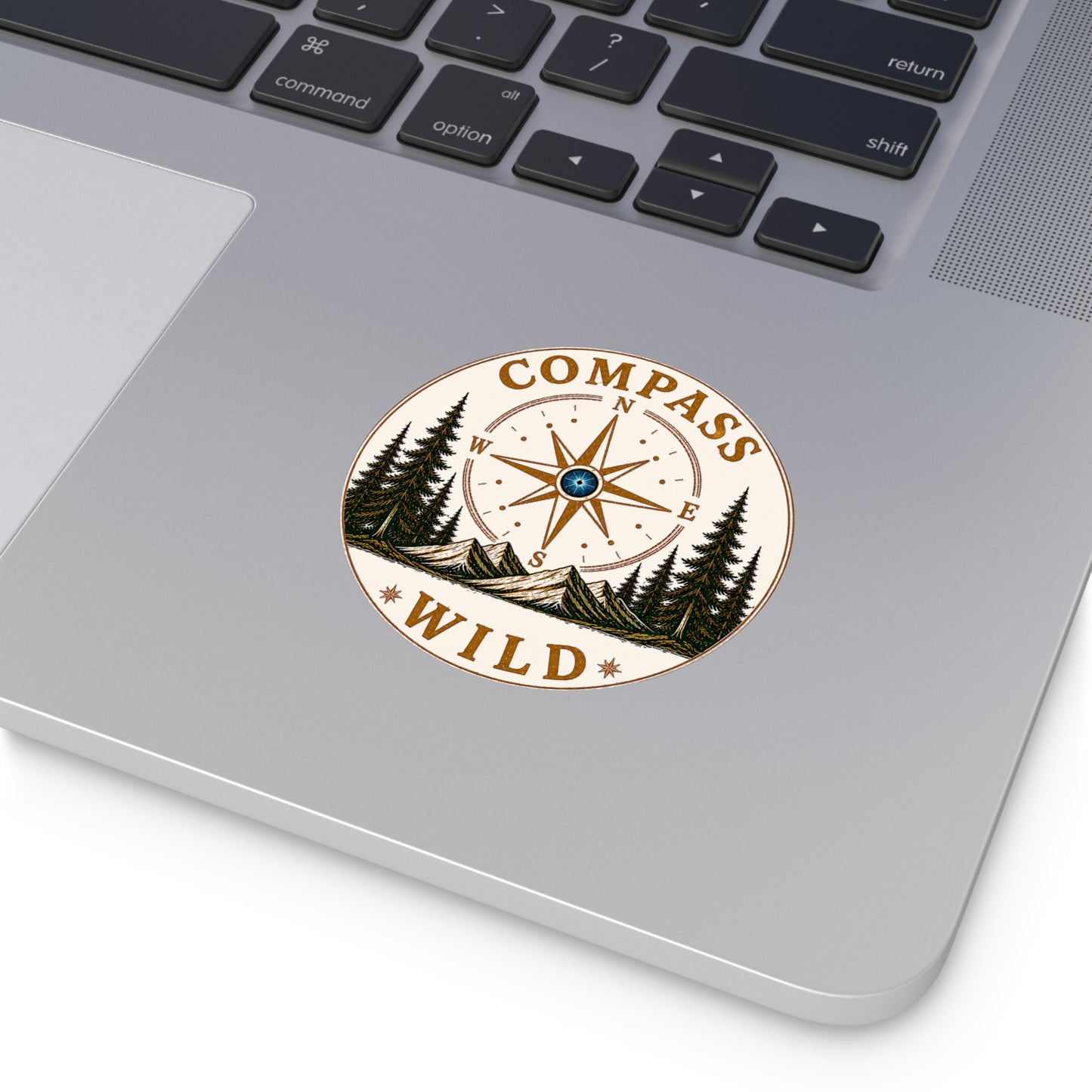 Campfire Round Vinyl Sticker indoor/outdoor