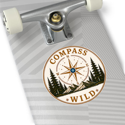 Campfire Round Vinyl Sticker indoor/outdoor