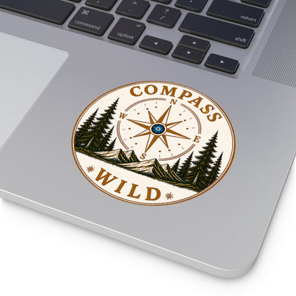 Campfire Round Vinyl Sticker indoor/outdoor